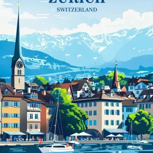 Zürich, Zwitserland posters & art prints door dustin deyer - Premium Poster - 50x70 Offre Spéciale