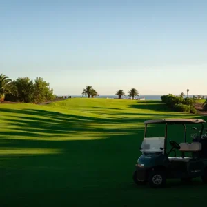 Achat Immédiat Golfing Joy posters & art prints door Felix Åradsson - Premium Poster - 50x70