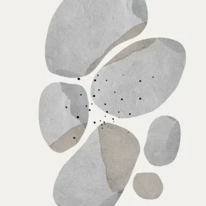 Abstract Serenity: Een studie in kiezelvormen posters & art prints door THE MIUUS STUDIO - Premium Poster - 50x70 Commande En Gros