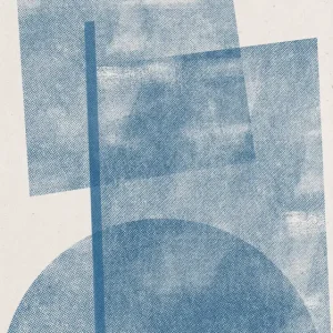 Abstracte Blauwe Geometrische Compositie posters & art prints door THE MIUUS STUDIO - Premium Poster - 50x70 Soldes