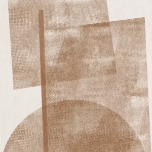 Abstracte lagen: Een studie in aardse tonen posters & art prints door THE MIUUS STUDIO - Premium Poster - 50x70 Prix Promo