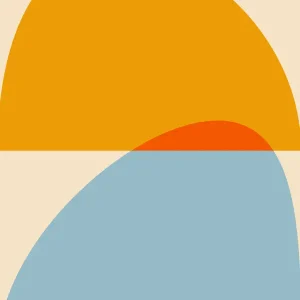 Abstracte Harmonie: Een spel van vormen en kleuren posters & art prints door Ana Rut Bre - Premium Poster - 50x70 Nouvel Arrivage