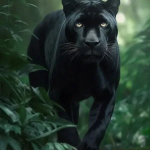 Zwarte Panter Jungle V2 posters & art prints door FloArtz - Premium Poster - 50x70 Prix Réduit