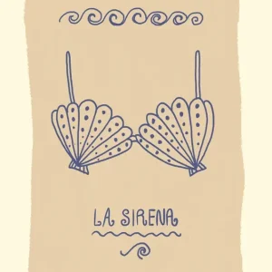 Zeemeermin zeeschelp charme posters & art prints door Studio Dolci - Premium Poster - 50x70 Livraison Gratuite