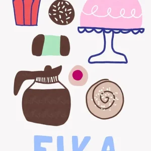 Zweedse Fika posters & art prints door Athene Fritsch - Premium Poster - 50x70 Offre Exclusive