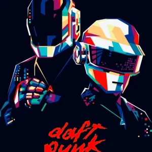 Wpap Daft Punk posters & art prints door Sahruddin Said - Premium Poster - 50x70 Vente Directe
