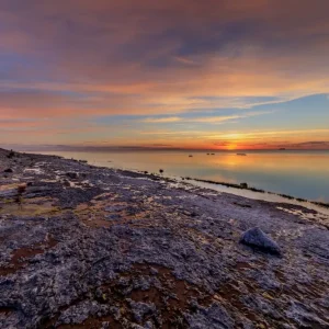 Zonsondergang bij Neptuni Fields posters & art prints door Arne Bivrin - Premium Poster - 50x70 Dernier Modèle