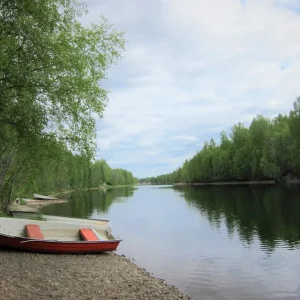 Zomerdag aan de rivier posters & art prints door Tage Andersson - Premium Poster - 50x70 Solde