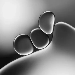 Zilverachtige vormen posters & art prints door Jacqueline Hammer - Premium Poster - 50x70 Commander Maintenant