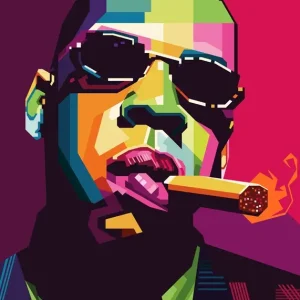 WPAP Stijl Rapper posters & art prints door Supri Wahyudi - Premium Poster - 50x70 Vente Flash