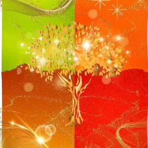 Acheter Direct Gouden boom posters & art prints door Eveline Cleyman - Premium Poster - 50x70