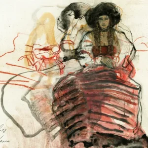 Woman in Traditional Attire posters & art prints door Ute Rathmann - Premium Poster - 50x70 Acheter En Ligne