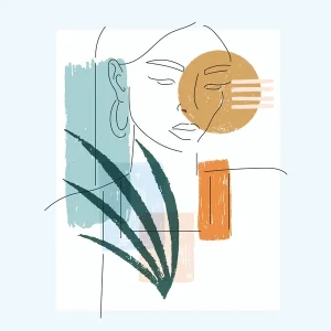 Abstracte sereniteit posters & art prints door Duchess Plum - Premium Poster - 50x70 Acheter En Ligne