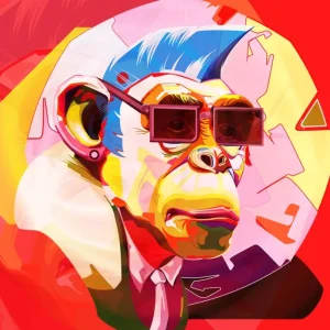 Aap Punk Illustratie posters & art prints door Retrostreet Interior - Premium Poster - 50x70 Super Prix