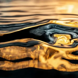 Abstracte alchemie - Sunset Flow V posters & art prints door Philippe HUGONNARD - Premium Poster - 50x70 Certifié