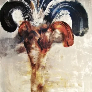 Abstracte elegantie: De omhelzing van de ram posters & art prints door Victor Tkachenko - Premium Poster - 50x70 Paiement Sécurisé