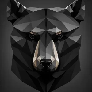 Zwarte Beer posters & art prints door Gabriel Alenius - Premium Poster - 50x70 Soldes