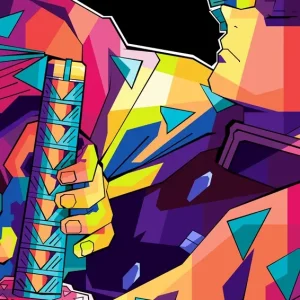 zenitsu pop art | posters & art prints door Maftuhi - Premium Poster - 50x70 Seulement Aujourd’hui