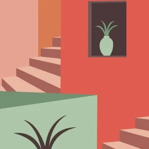 Abstract trapinterieur posters & art prints door TRIPELL - Premium Poster - 50x70 Produit De Marque