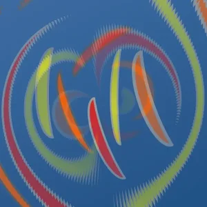 Abstract dynamic shapes posters & art prints door Sonja Sunny Art - Premium Poster - 50x70 Soldes