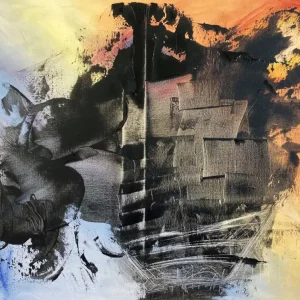 Achat Immédiat Het schilderen van schip in de storm posters & art prints door Sara-Lena Möllenkamp - Premium Poster - 50x70