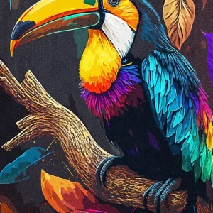 Achat Immédiat Touchan Kleurrijke Vintage posters & art prints door Ulul Alba - Premium Poster - 50x70