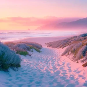 Zonsondergang zandpad posters & art prints door Philippe HUGONNARD - Premium Poster - 50x70 Prix Cassé