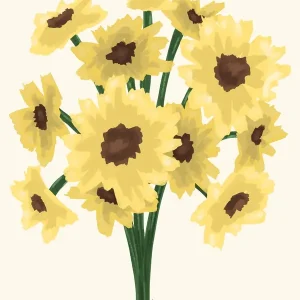 Zonnebloem Dromen posters & art prints door Béatrice Posner - Premium Poster - 50x70 Certifié