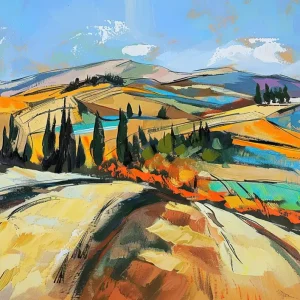 Abstract landschap posters & art prints door Marly - Premium Poster - 50x70 Nouvelle Collection