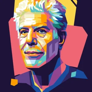 Acheter Direct Anthony Bourdain Chef-kok posters & art prints door Nonok Nonok - Premium Poster - 50x70