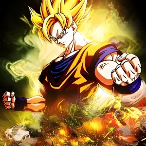 Achat Immédiat Zoon Goku Super Saiyan posters & art prints door The Ins Design - Premium Poster - 50x70