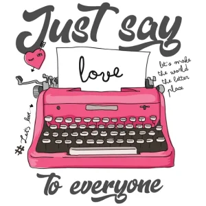 Zeg gewoon liefde tegen iedereen posters & art prints door Deni Setiansyah - Premium Poster - 50x70 Top Vente