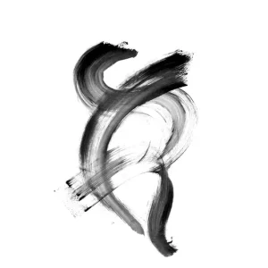 Abstracte elegantie: De dans van penseelstreken posters & art prints door Danushka Abeygoda - Premium Poster - 50x70 Prix Cassé