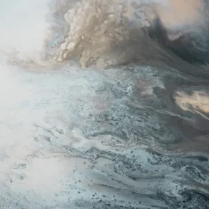 Achat Immédiat Celestial Swirls: Een abstracte reis door kosmische wateren posters & art prints door Petra Meikle de Vlas - Premium Poster - 50x70