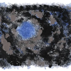 Zwart Blauw UITZICHT posters & art prints door Gregory Garbulinski - Premium Poster - 50x70 Populaire