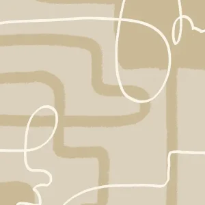 Abstracte lijnen in aardetonen posters & art prints door Yuli Saputra - Premium Poster - 50x70 Populaire