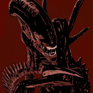 Xenomorph: De iconische horror van Alien posters & art prints door Giuseppe Cristiano - Premium Poster - 50x70 Super Prix