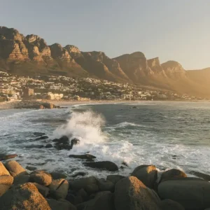 Zonsondergang over Kaapstad posters & art prints door Victor Göransson - Premium Poster - 50x70 Authentique