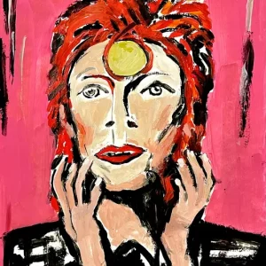 "Ziggy Stardust" - David Bowie posters & art prints door Hugo Ljungkvist - Premium Poster - 50x70 Haute Qualité