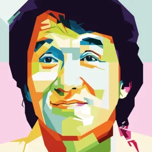 WPAP Jackie Chan Stijl posters & art prints door Supri Wahyudi - Premium Poster - 50x70 Meilleur Choix
