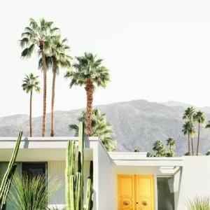 Woestijnmodernisme: Iconische Palm Springs-architectuur posters & art prints door Kathrin Pienaar - Premium Poster - 50x70 Petit Prix