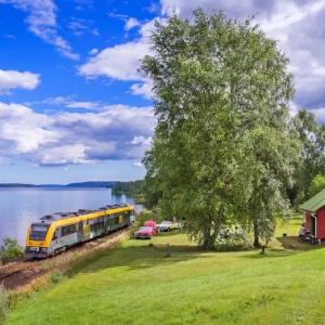 Zomer bij Fryksdalsbanan posters & art prints door Frederik Tellerup - Premium Poster - 50x70 Prix Choc