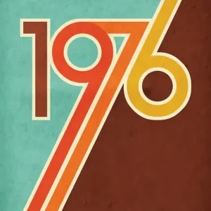 1976 jaar posters & art prints door Maju Makmur - Premium Poster - 50x70 Petit Prix