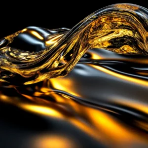 Abstracte alchemie - Gouden Elixer II posters & art prints door Philippe HUGONNARD - Premium Poster - 50x70 Certifié