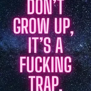 WORD NIET VOLWASSEN posters & art prints door Lone Wolf - Premium Poster - 50x70 Livraison Express