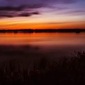 Zonsondergang bij meer posters & art prints door Catalin G. Tudor - Premium Poster - 50x70 Usine Directe