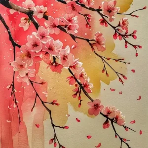 Zachte bloesemfluistering posters & art prints door Kholida nad - Premium Poster - 50x70 Solde