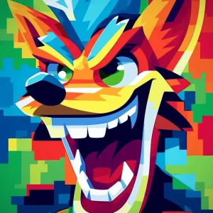Achat Immédiat Crash Bandicoot Popart posters & art prints door Qreative - Premium Poster - 50x70