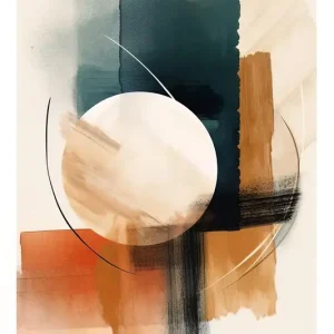 Abstracte verfstreken posters & art prints door Bilge Paksoylu - Premium Poster - 50x70 Certifié