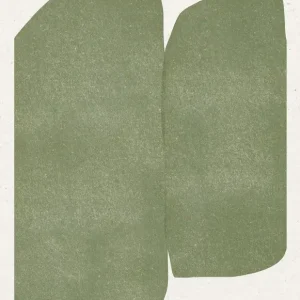 Abstracte groene vormen: minimalistische esthetiek posters & art prints door THE MIUUS STUDIO - Premium Poster - 50x70 Livraison Gratuite